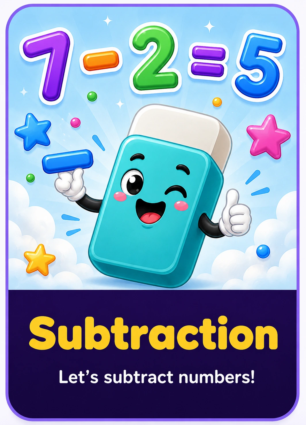 Subtraction math game