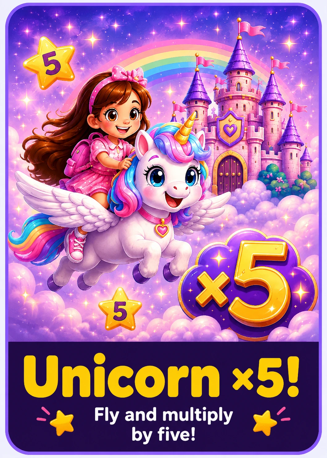 Unicorn x5 Power of 5 multiplication game